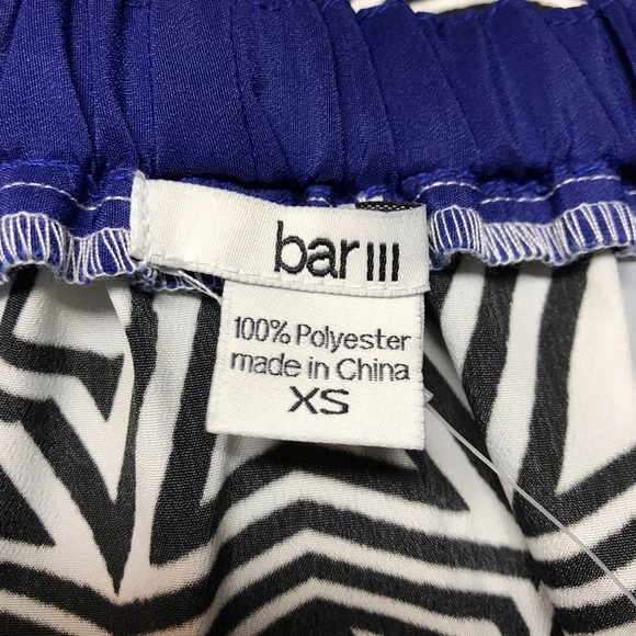 Bar III Geo Print Asymmetrical Wrap Skirt Sz XS - Picture 4 of 6